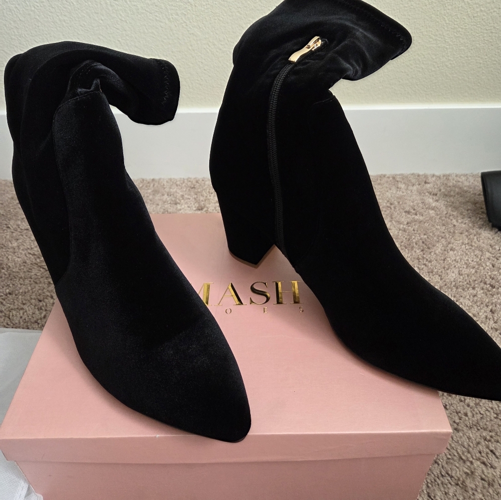 SMASH Rocco Suede Black Statement Boots